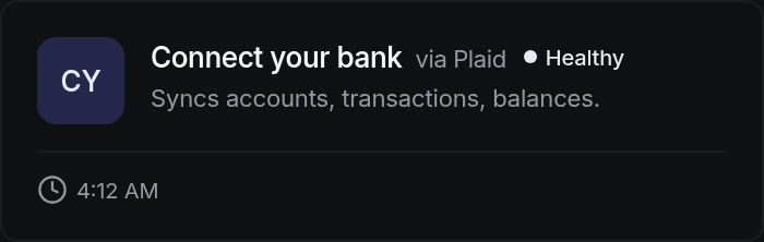 Connect your bank