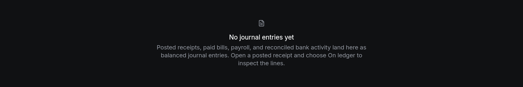 No journal entries yet