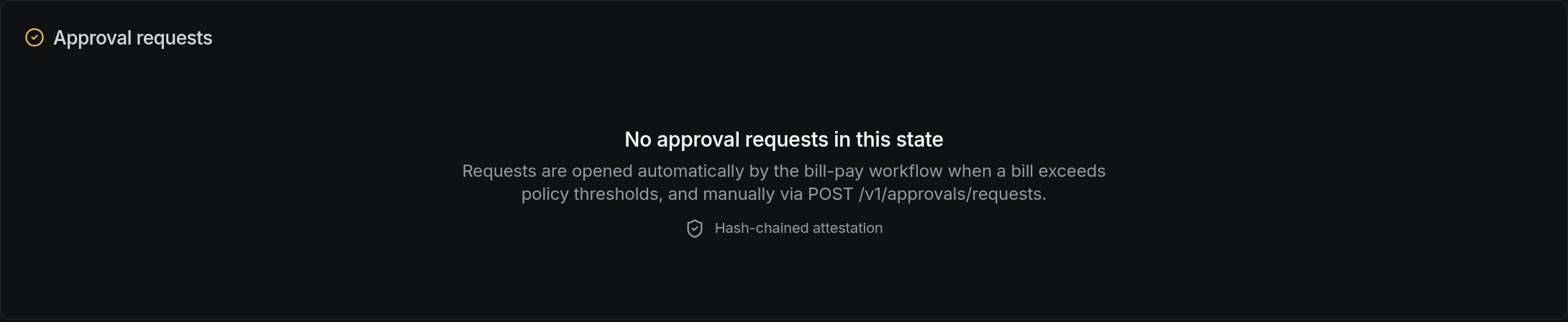 Approval requests
