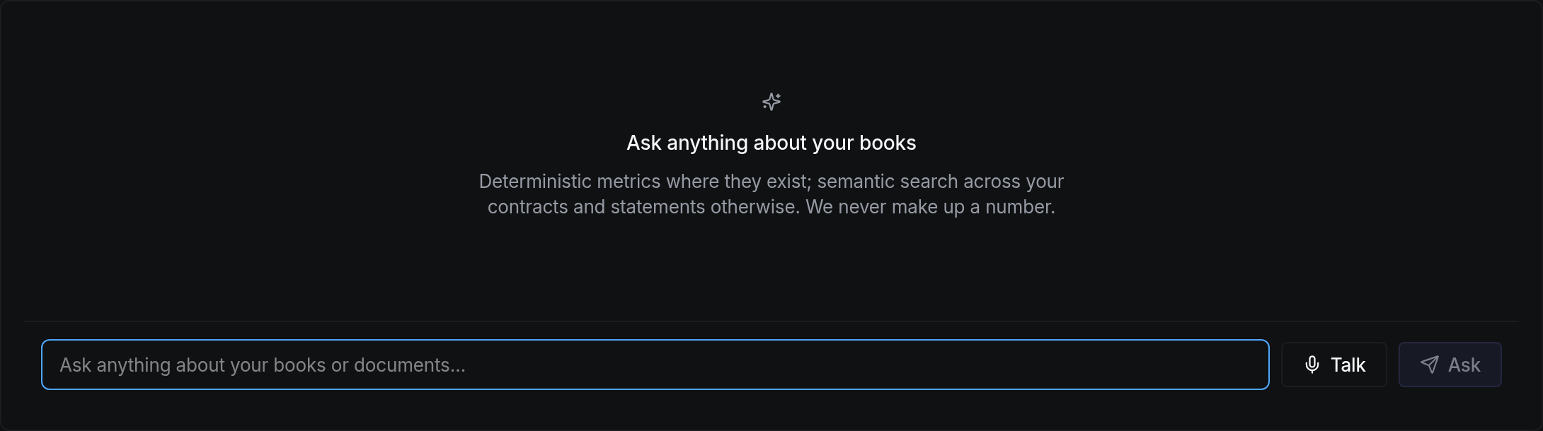 Ask anything about your books