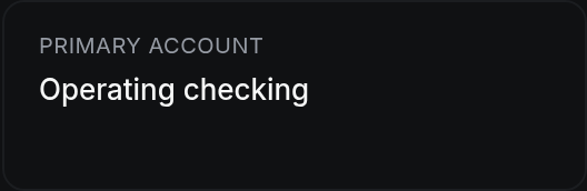 Primary account