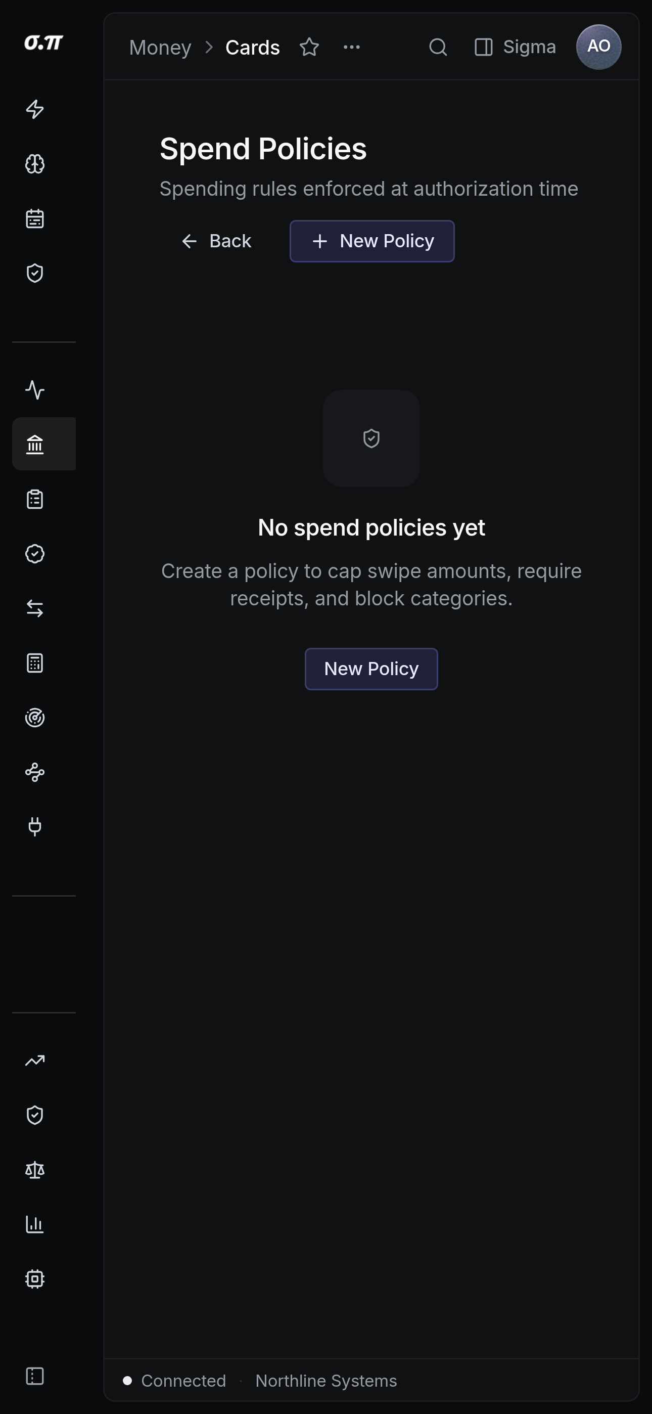 Card policies on iPhone 15 Pro Max