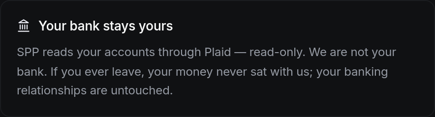 Your bank stays yours