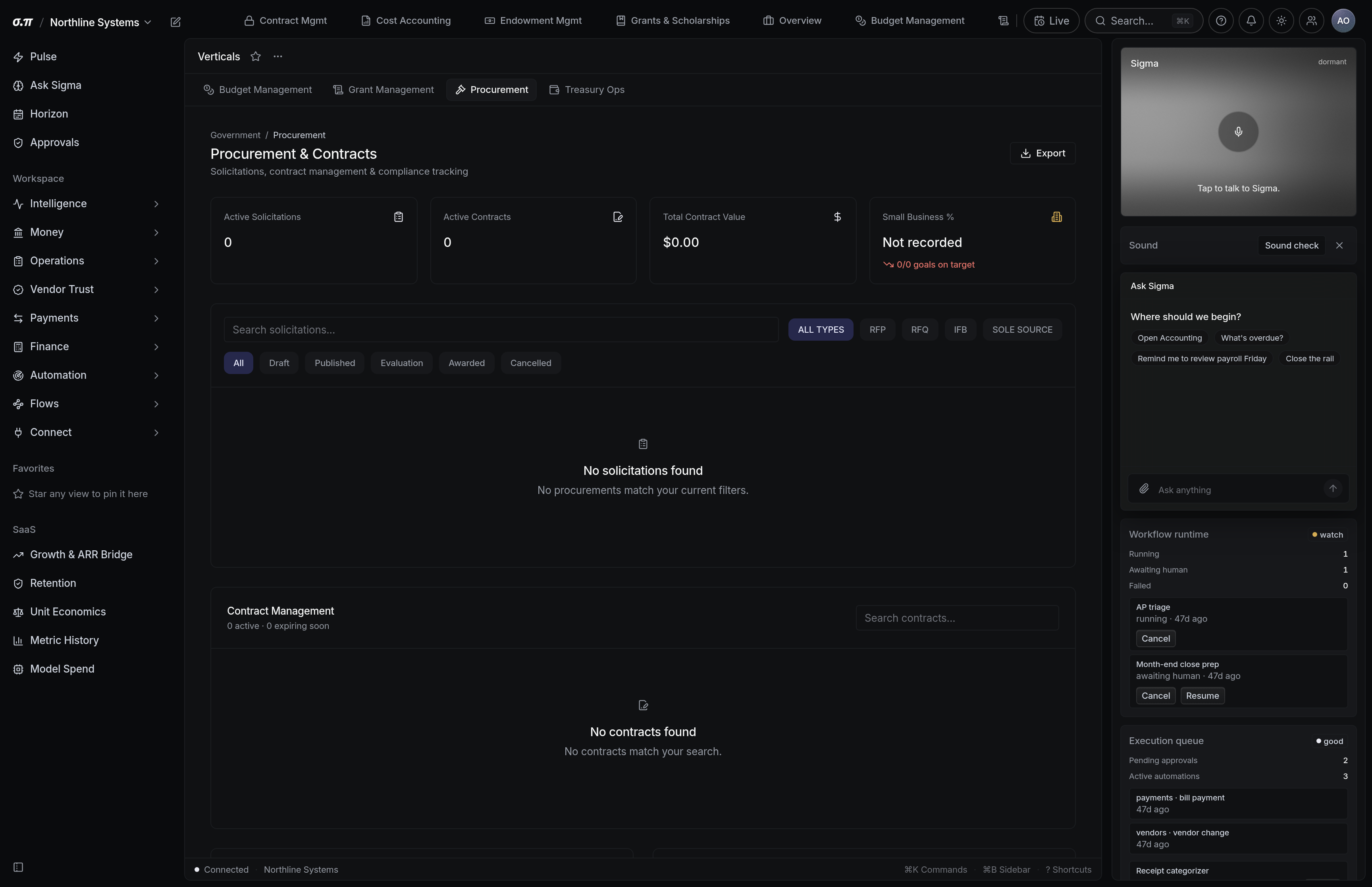 Procurement in SigmaPointPi