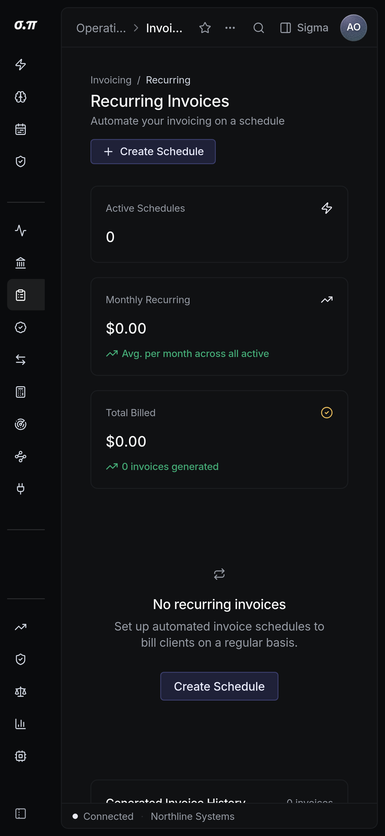 Recurring invoices on iPhone 15 Pro Max