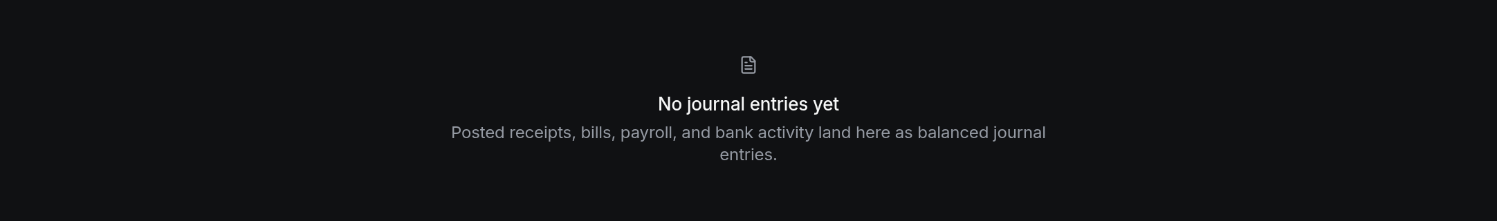 No journal entries yet