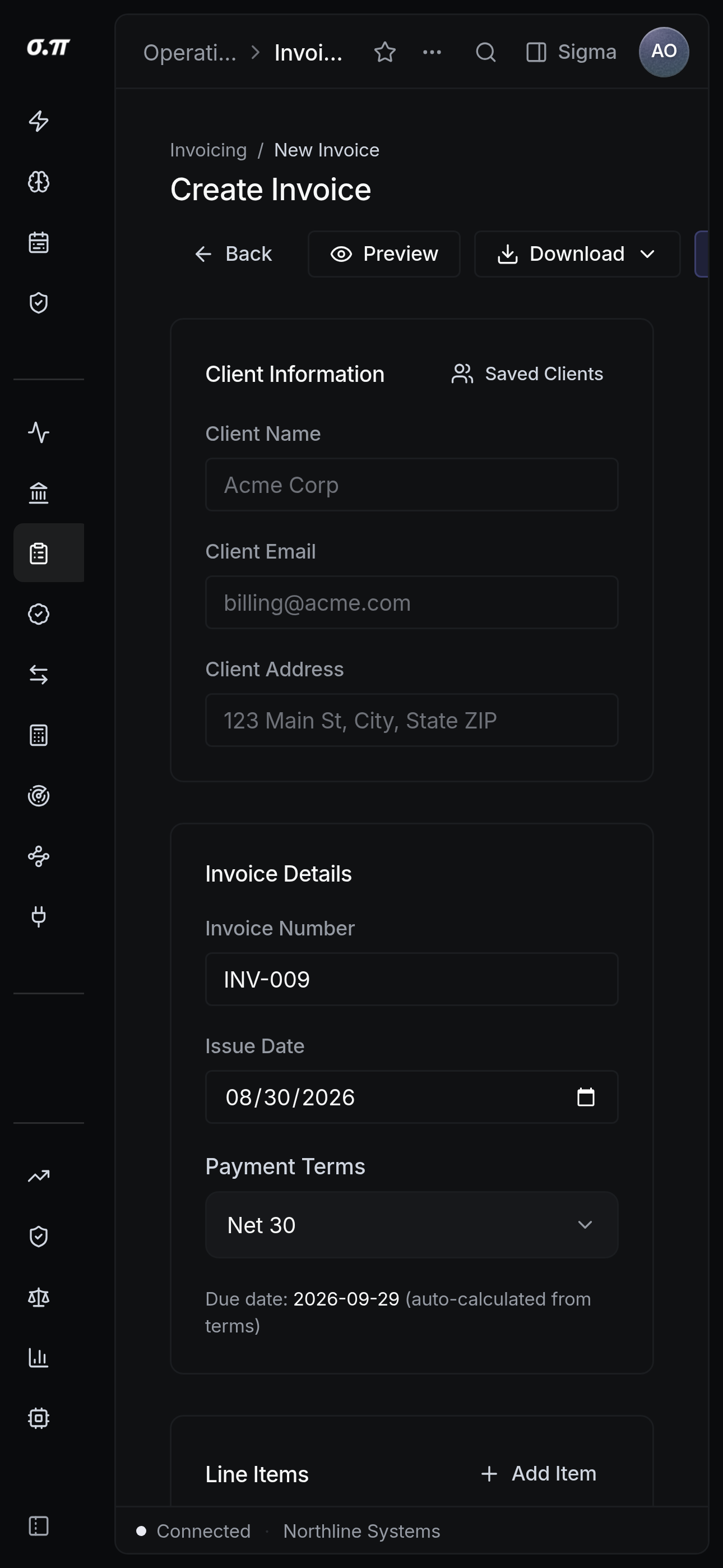 New invoice on iPhone 15 Pro Max
