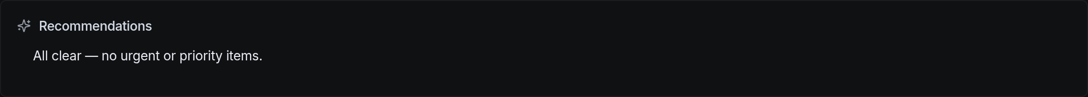 Recommendations