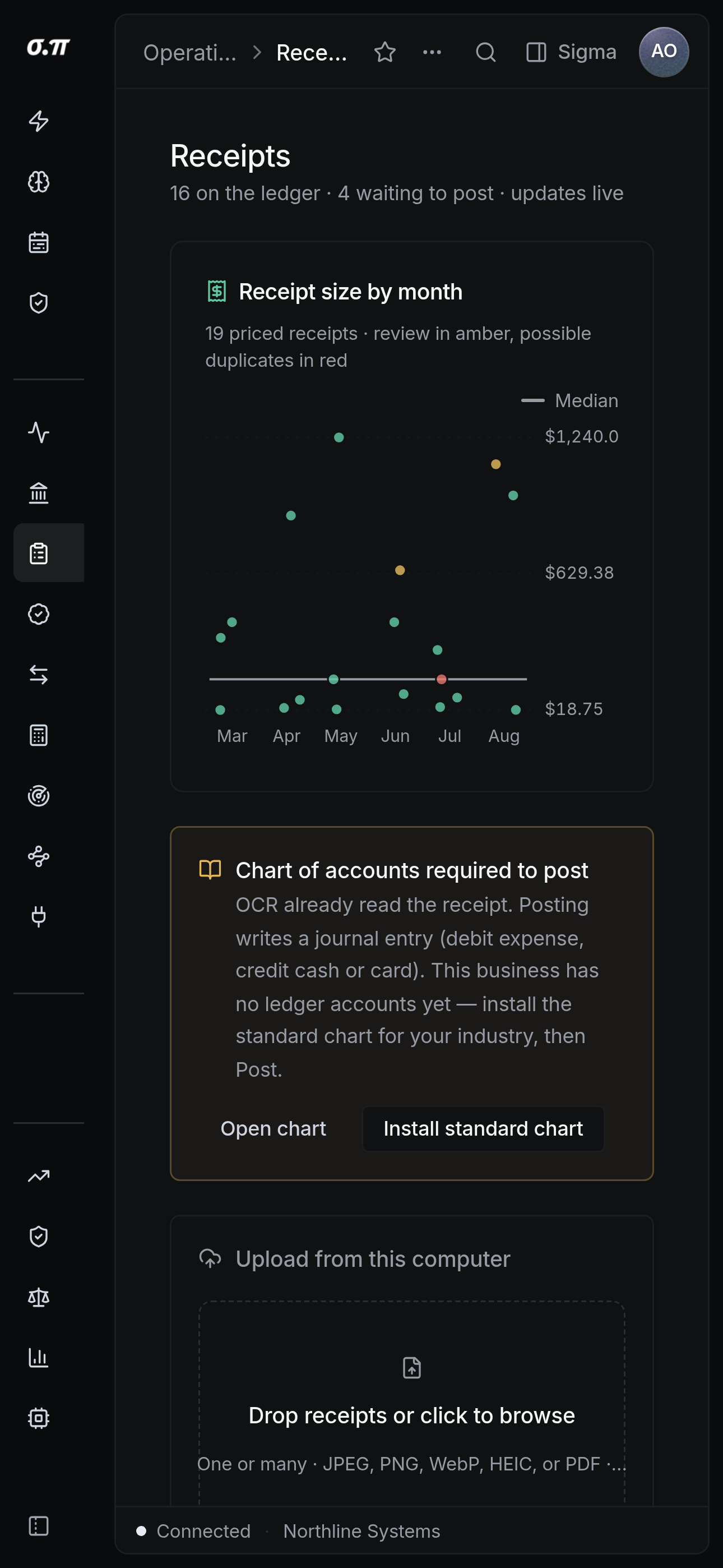 Receipts on iPhone 15 Pro Max
