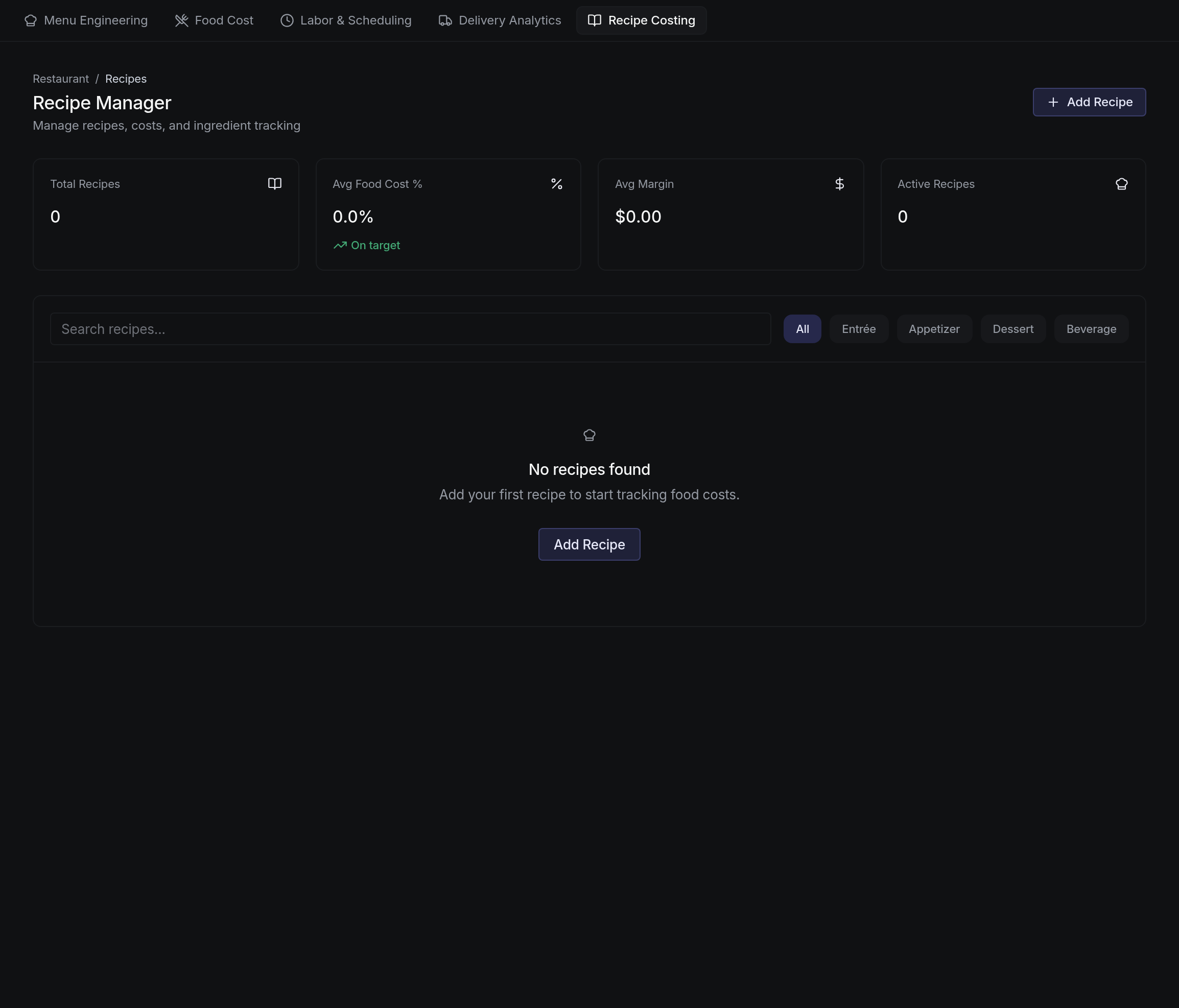 Recipe Manager