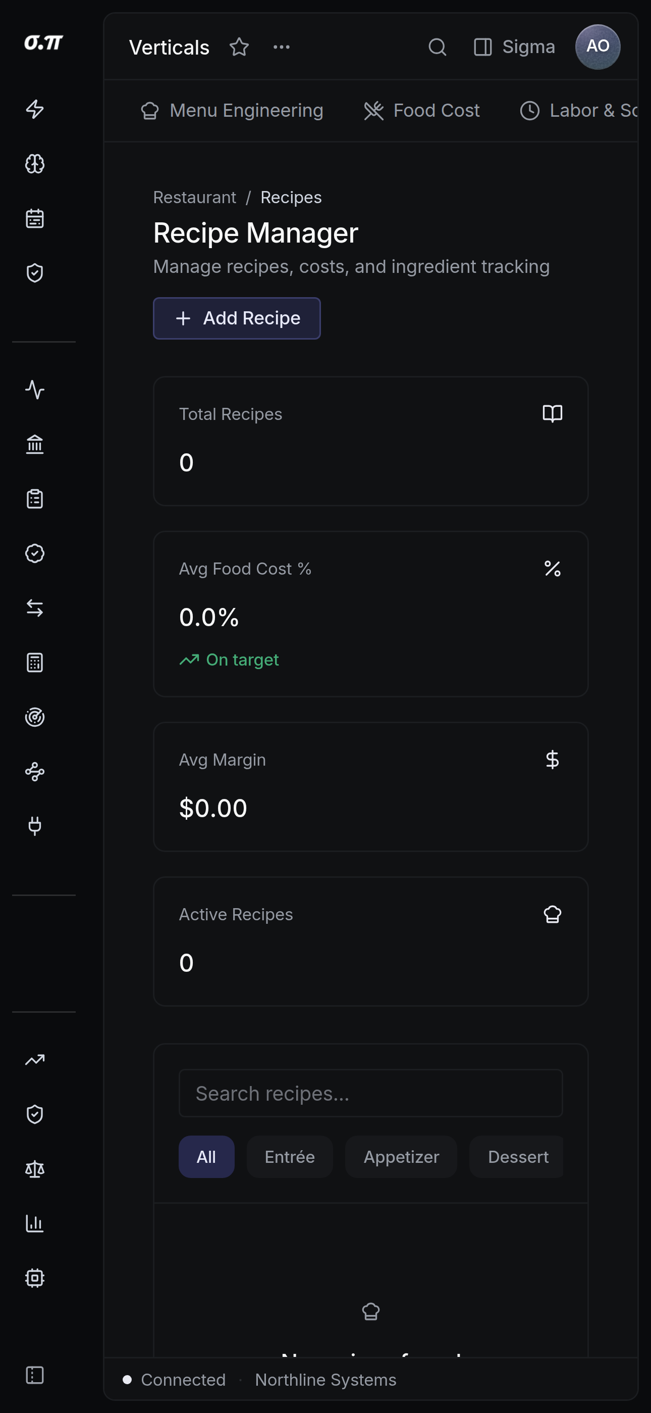 Recipe costing on iPhone 15 Pro Max