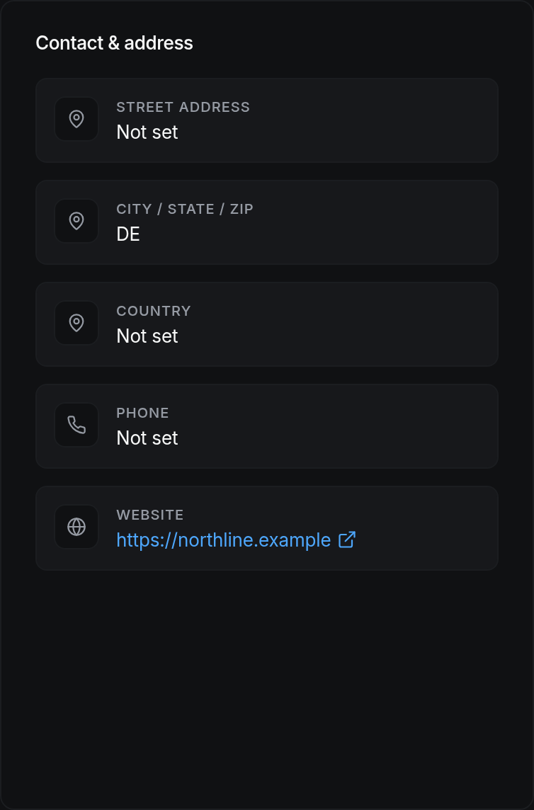 Contact & address