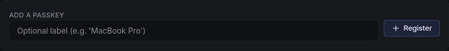 Add a passkey
