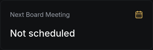 Next Board Meeting