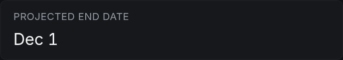 Projected end date