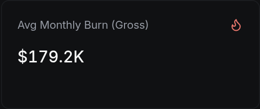 Avg Monthly Burn (Gross)