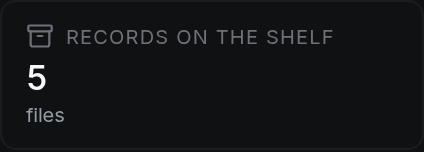 Records on the shelf