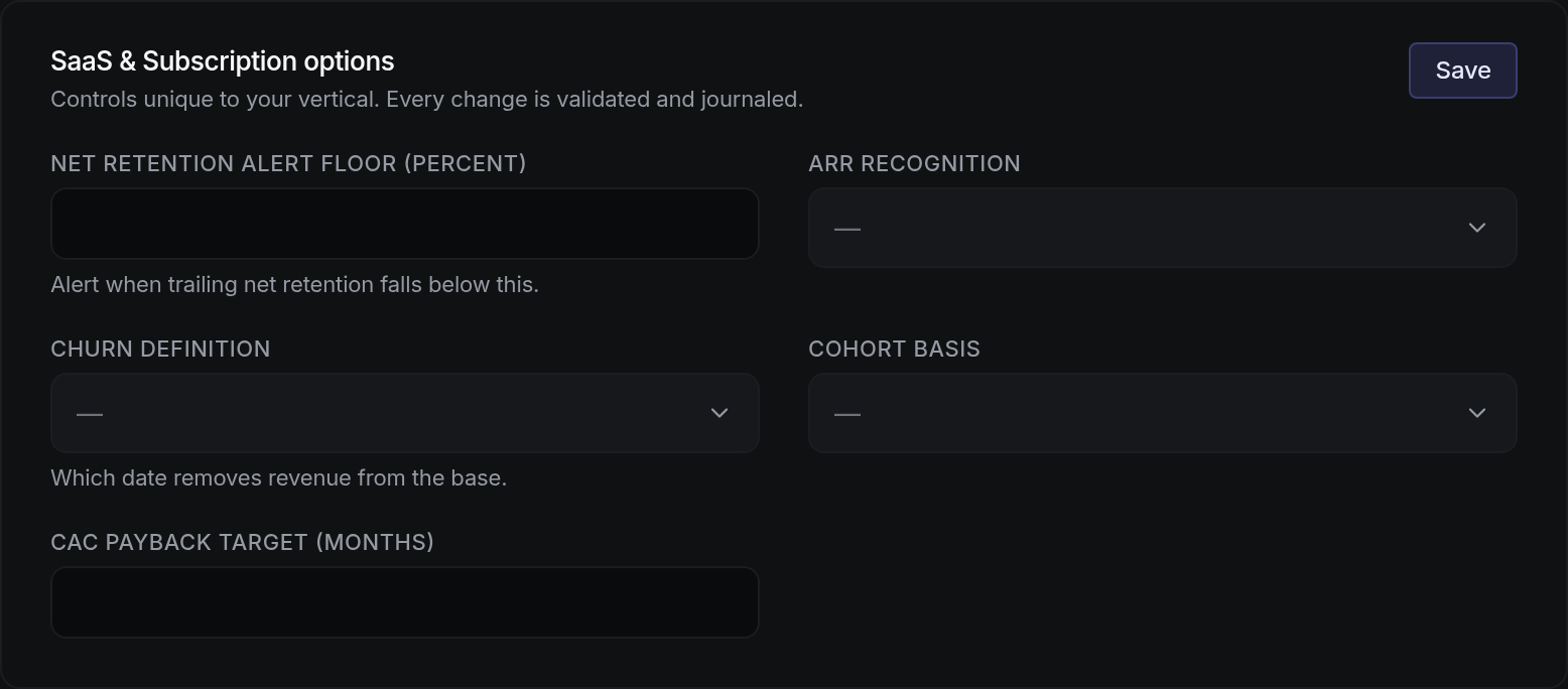 SaaS & Subscription options