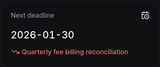 Next deadline