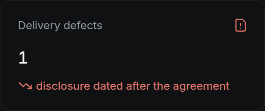Delivery defects