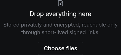 Drop everything here